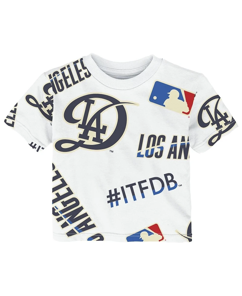 Outerstuff Baby Boys and Girls White Los Angeles Dodgers Game Day T-Shirt