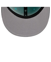 New Era Men's Turquoise/Charcoal York Mets Two-Tone Color Pack 59FIFTY Fitted Hat