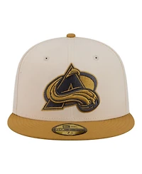 New Era Men's Cream/Tan Colorado Avalanche Colorpack Two-Tone 59FIFTY Fitted Hat