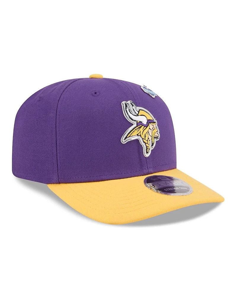 New Era Men's Purple/Gold Minnesota Vikings 2026 Nfl Draft 9SEVENTY Adjustable Hat