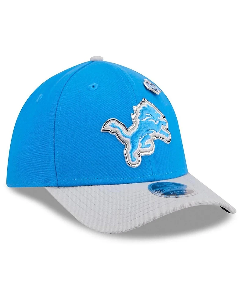 New Era Men's Blue/Silver Detroit Lions 2026 Nfl Draft 39THIRTY M-Crown Flex Hat