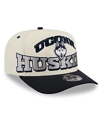 New Era Men's Cream/Navy UConn Huskies March Madness Historic Collection 9FIFTY A-Frame Snapback Hat