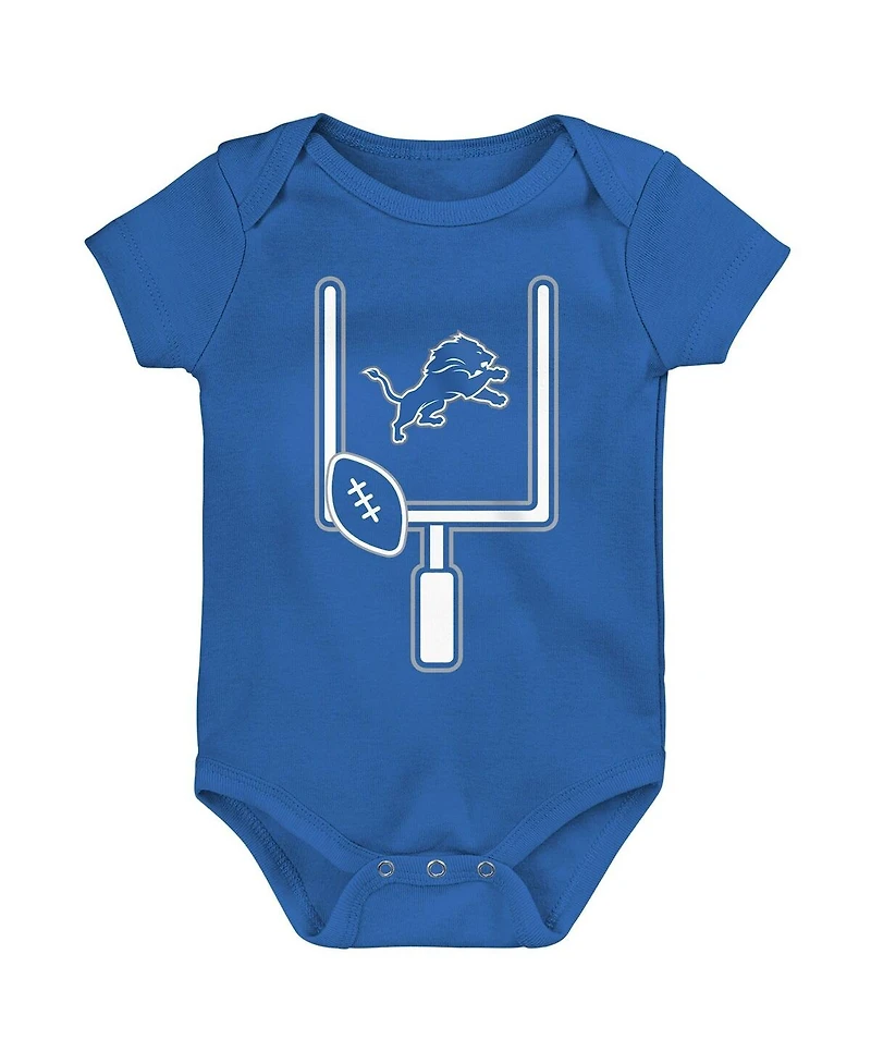 Outerstuff Baby Boys and Girls 3-Pack Detroit Lions Littlest Player Bodysuit Set