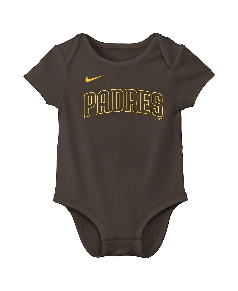 Nike Baby Boys and Girls Fernando Tatis Jr. Brown San Diego Padres Name Number Bodysuit