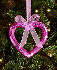 Holiday Lane Disco Brights Plastic Heart Ornament, Macy's Exclusive