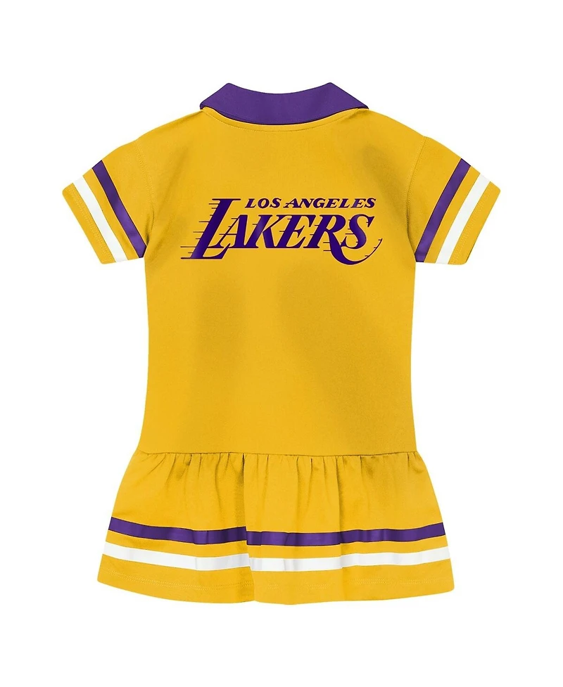Outerstuff Girls Gold Los Angeles Lakers Star Player Fashion Dress