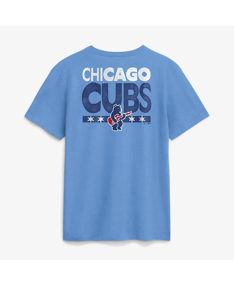 Nike Men's Light Blue Chicago Cubs Electric Bear T-Shirt
