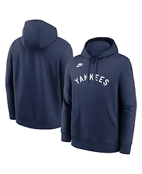 Nike Men's Navy New York Yankees Cooperstown Collection Wordmark Club Hoodie