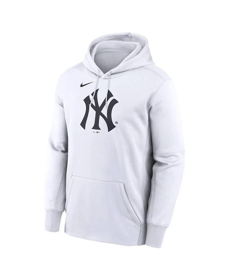 Nike Men's White New York Yankees Logo Club Hoodie
