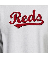 Champion Men's Heather Gray Cincinnati Reds Reverse Weave Sweatshirt