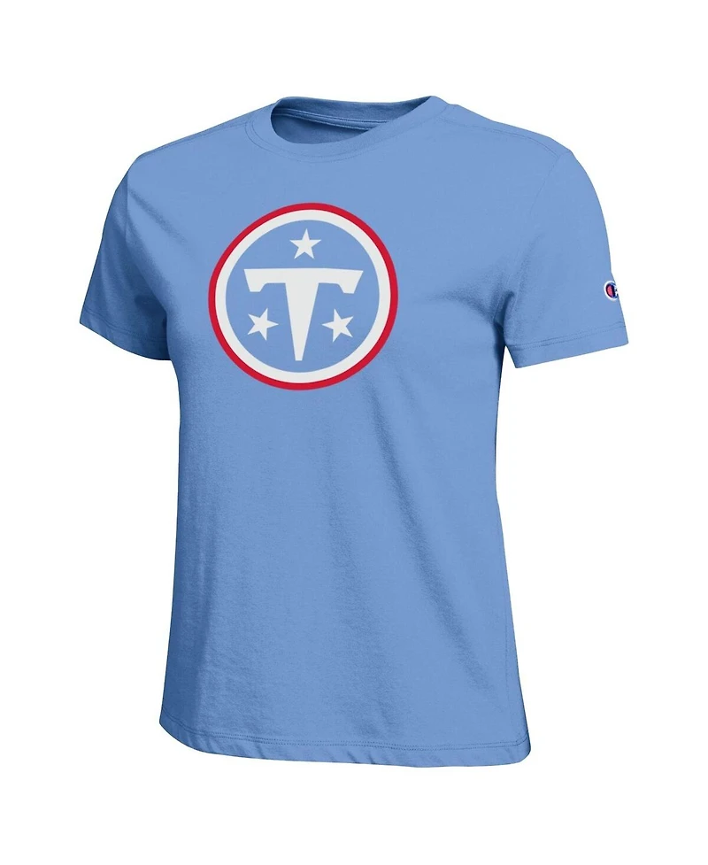 Champion Women's Light Blue Tennessee Titans Logo T-Shirt