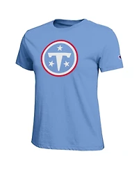 Champion Women's Light Blue Tennessee Titans Logo T-Shirt