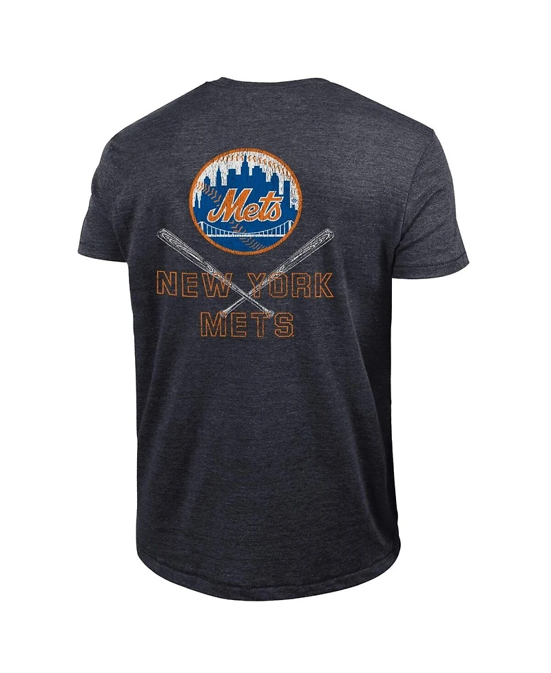 Champion Men's Black New York Mets Tri-Blend T-Shirt
