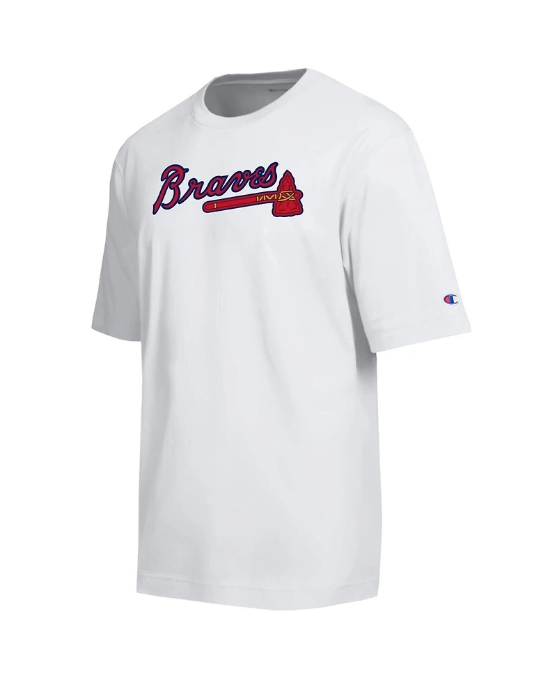 Champion Men's White Atlanta Braves All Star Arched Chenille Wordmark T-Shirt