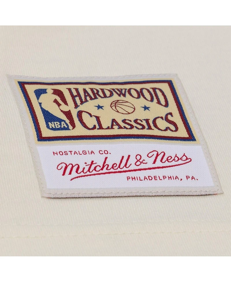 Mitchell & Ness Men's Cream Houston Rockets Hardwood Classics Chainstitch Premium T-Shirt