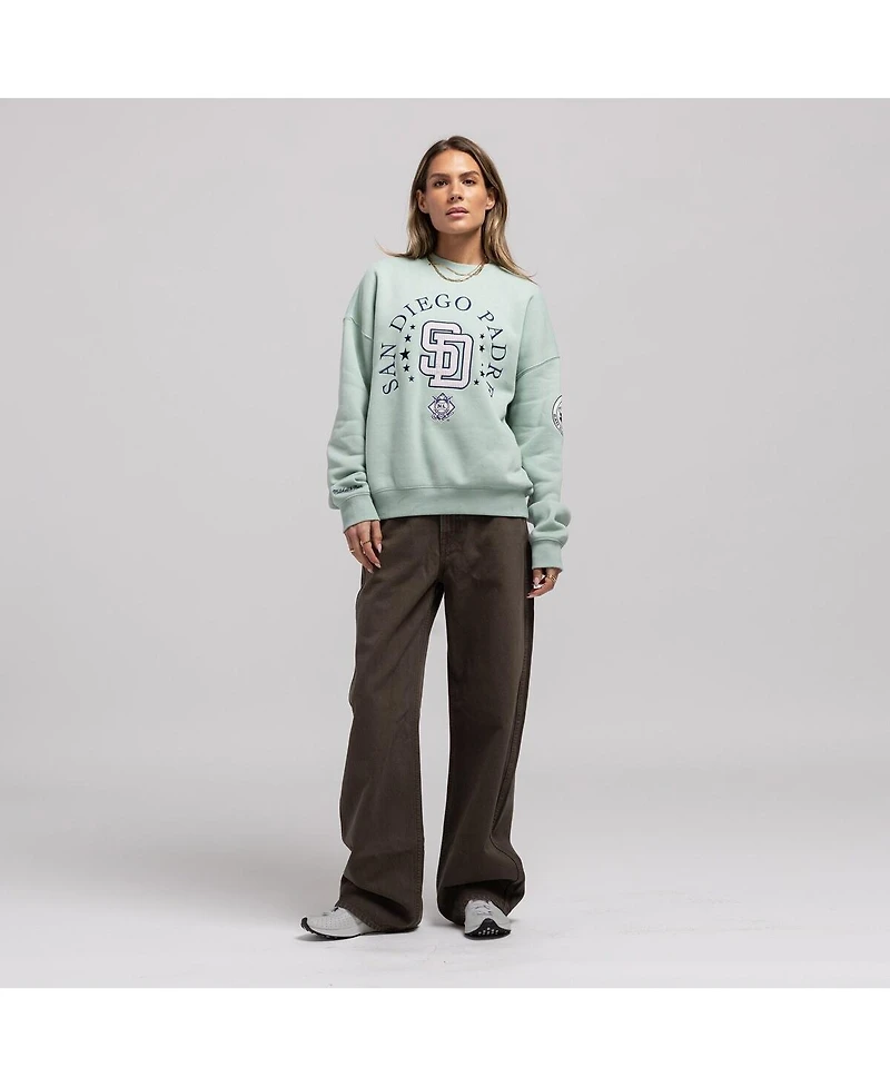 Mitchell & Ness Women's Green San Diego Padres Yacht Rock Sweatshirt
