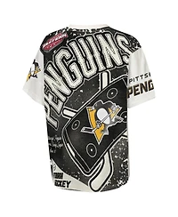 Outerstuff Big Boys and Girls Cream Pittsburgh Penguins Top Player T-Shirt
