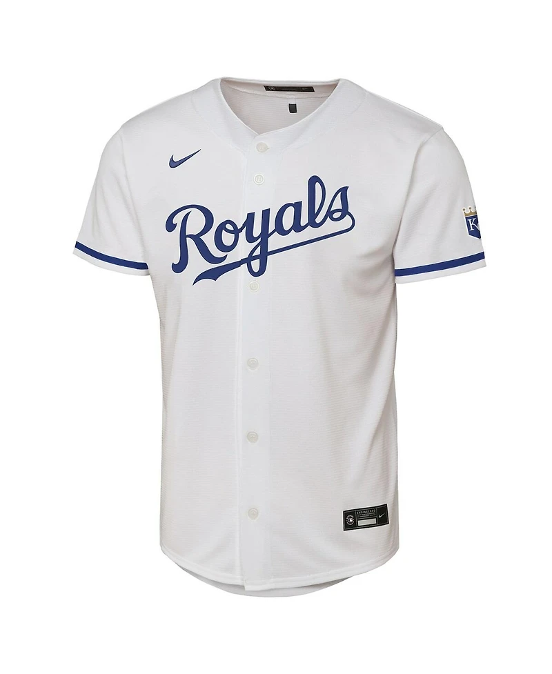 Nike Big Boys and Girls White Kansas City Royals Home Stadium Jersey