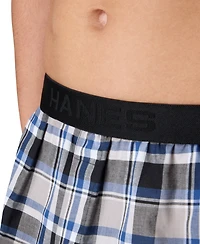 Hanes Men's Ultimate Woven Boxers, 5-Pack