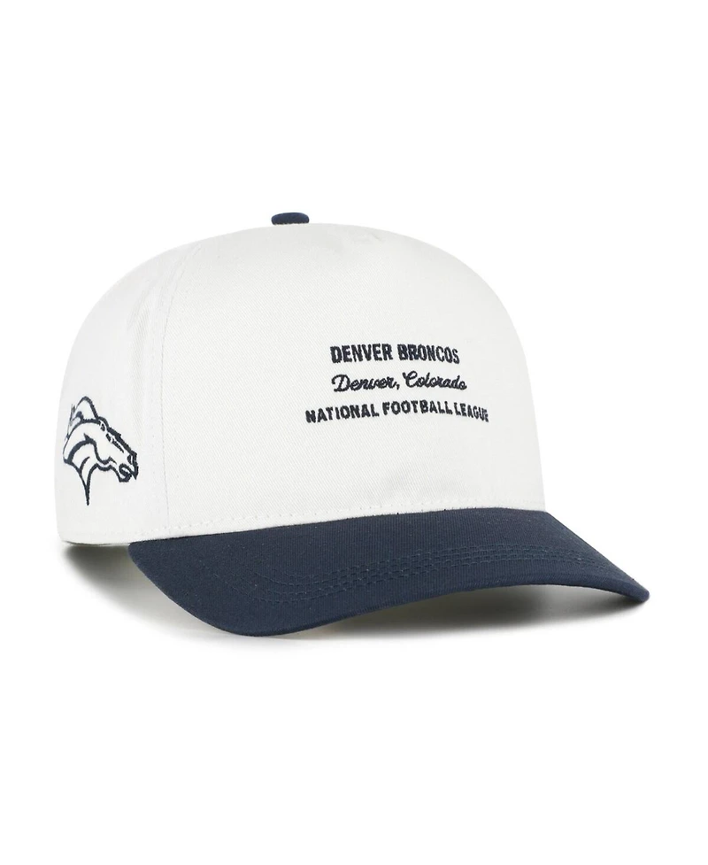 '47 Brand Men's White Denver Broncos Contemporary Two-Tone Hitch Adjustable Hat
