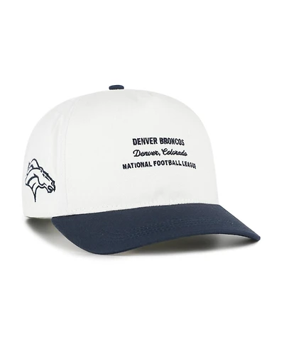 '47 Brand Men's White Denver Broncos Contemporary Two-Tone Hitch Adjustable Hat
