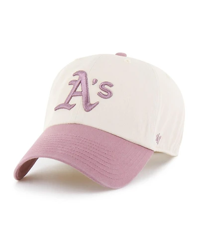'47 Brand Men's Natural/Pink Athletics Two-Tone Fashion Clean Up Adjustable Hat