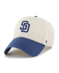 '47 Brand Men's Natural/Blue San Diego Padres Two-Tone Fashion Clean Up Adjustable Hat