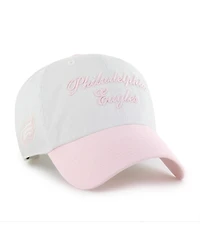 '47 Brand Women's White Philadelphia Eagles Gelato Two-Tone Clean Up Adjustable Hat