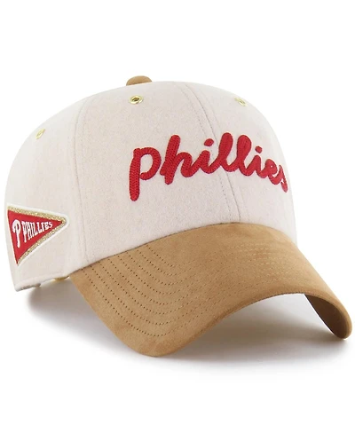 Stoney Clover Lane X '47 Brand Men's Natural/Tan Philadelphia Phillies Script Charm Clean Up Adjustable Hat