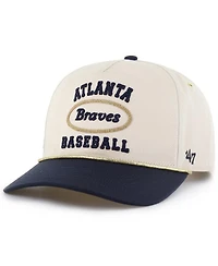 Stoney Clover Lane X '47 Brand Men's Natural/Navy Atlanta Braves Glitter Rope Hitch Adjustable Hat