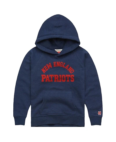 Homage Big Boys and Girls Navy New England Patriots Classic Tri-Blend Hoodie