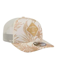 New Era Men's Tan Chicago Cubs Tonal Palm 9SEVENTY Adjustable Trucker Hat