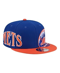 New Era Men's Royal/Orange New York Mets Stretched Two-Tone 9FIFTY Adjustable Hat