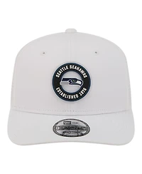 New Era Men's White Seattle Seahawks Coolera 9SEVENTY Adjustable Hat