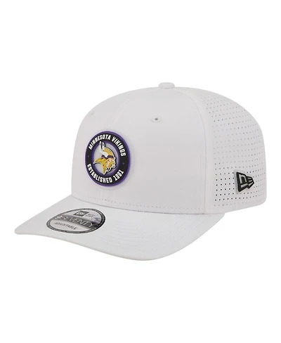 New Era Men's White Minnesota Vikings Coolera 9SEVENTY Adjustable Hat