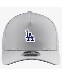 New Era Men's Gray Los Angeles Dodgers Micro Logo 9FORTY M-Crown A-Frame Adjustable Hat