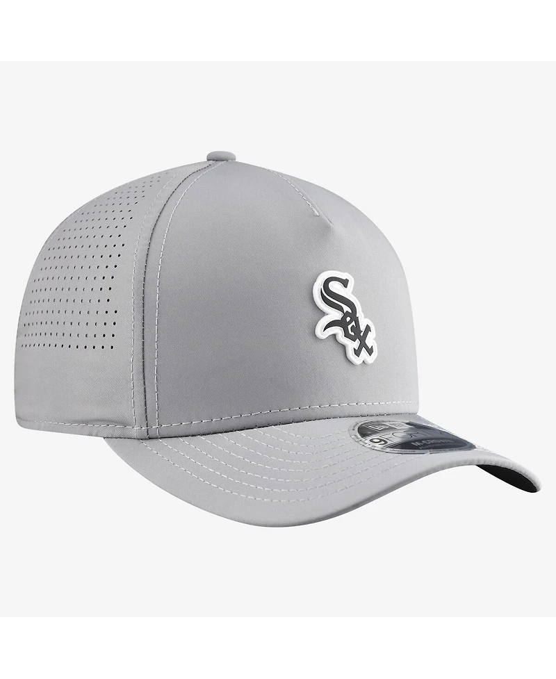 New Era Men's Gray Chicago White Sox Micro Logo 9FORTY M-Crown A-Frame Adjustable Hat