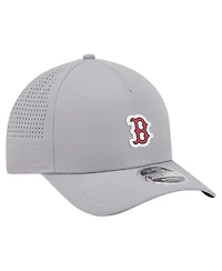 New Era Men's Gray Boston Red Sox Micro Logo 9FORTY M-Crown A-Frame Adjustable Hat