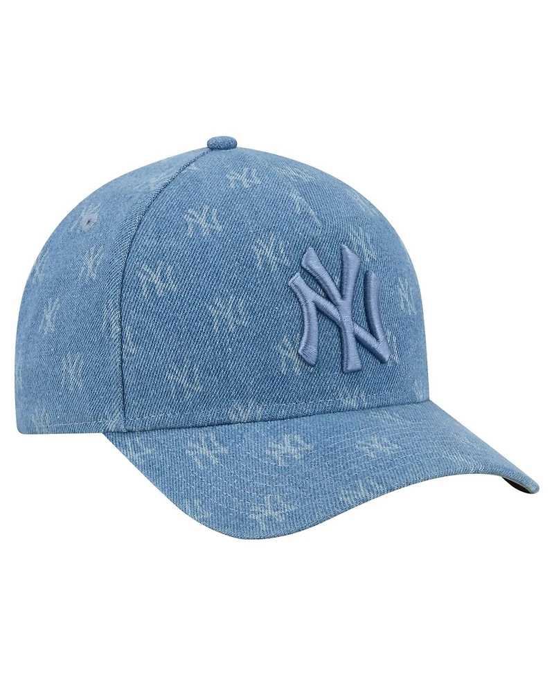 New Era Men's Denim New York Yankees A-Frame 9FORTY Adjustable Hat