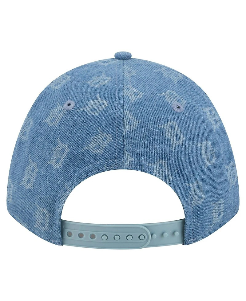 New Era Men's Denim Detroit Tigers A-Frame 9FORTY Adjustable Hat