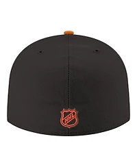 New Era Men's Black Anaheim Ducks Core Logo Two-Tone 59FIFTY Fitted Hat