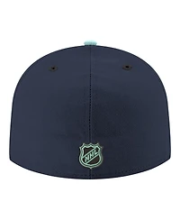 New Era Men's Navy Seattle Kraken Core Logo Two-Tone 59FIFTY Fitted Hat