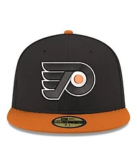 New Era Men's Black Philadelphia Flyers Core Logo Two-Tone 59FIFTY Fitted Hat