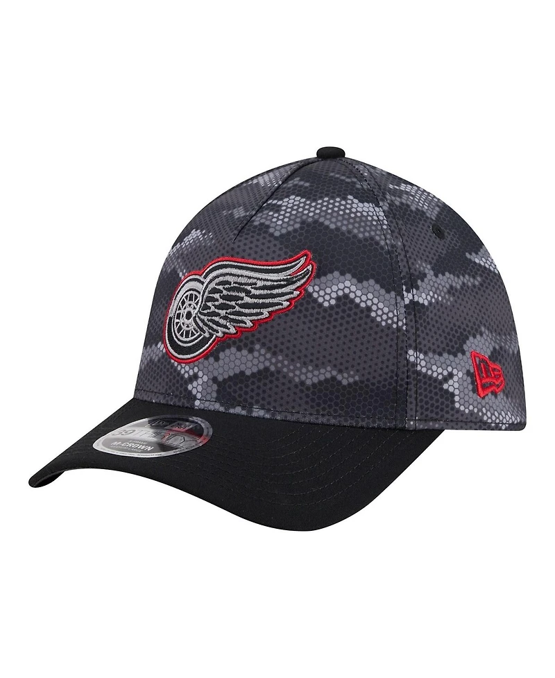 New Era Men's Black Detroit Red Wings Zero Dark 39THIRTY Flex Hat