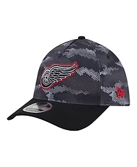 New Era Men's Black Detroit Red Wings Zero Dark 39THIRTY Flex Hat