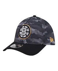 New Era Men's Black Boston Bruins Zero Dark 39THIRTY Flex Hat