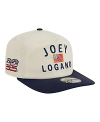 New Era Men's Cream/Navy Joey Logano Flag 19TWENTY Adjustable Hat