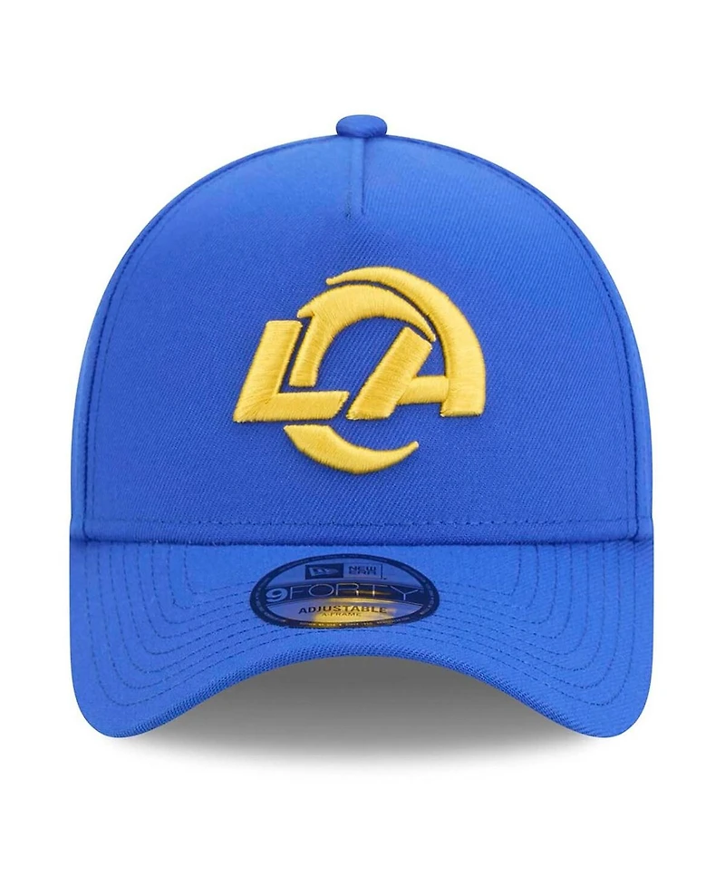 New Era Men's Royal Los Angeles Rams 9FORTY A-Frame Adjustable Hat
