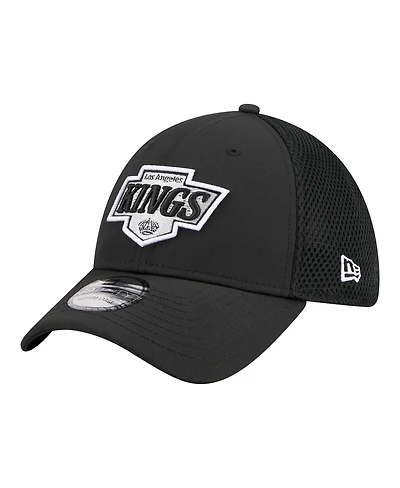 New Era Men's Black Los Angeles Kings Logo 39THIRTY Flex Hat