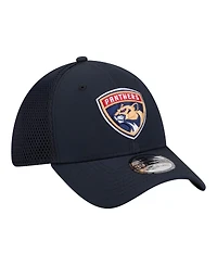 New Era Men's Navy Florida Panthers Logo 39THIRTY Flex Hat